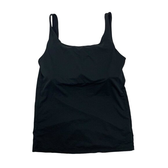 Alrism Tank Top Small Black Padded Layering Activewear Minimal Basic - Picture 3 of 5